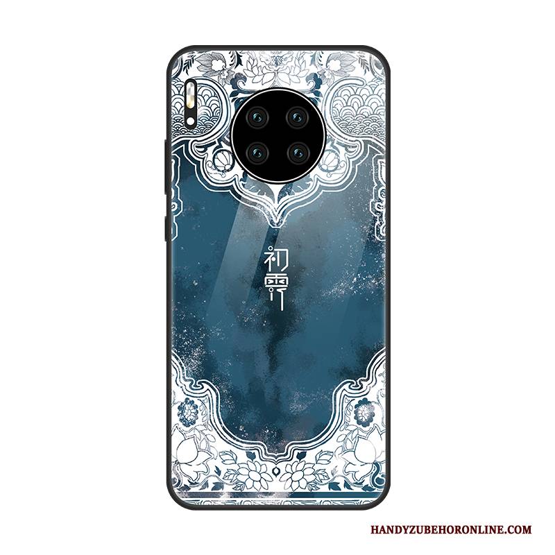 Hülle Huawei Mate 30 Pro Retro Handyhüllen Persönlichkeit, Case Huawei Mate 30 Pro Schutz Original Glas