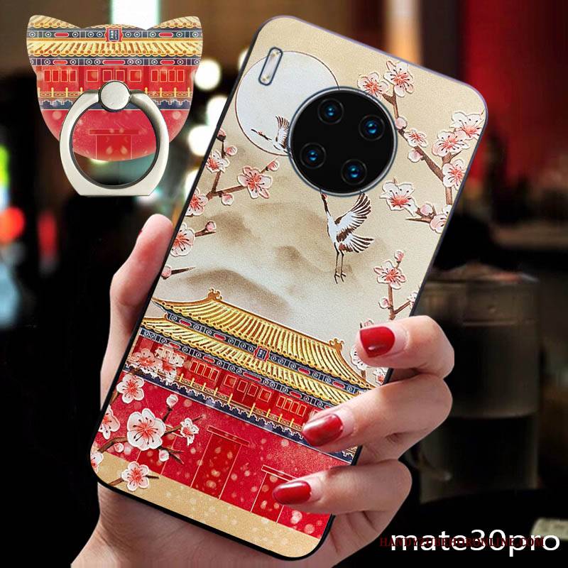 Hülle Huawei Mate 30 Pro Silikon Chinesische Art Wind, Case Huawei Mate 30 Pro Kreativ Persönlichkeit Trendmarke