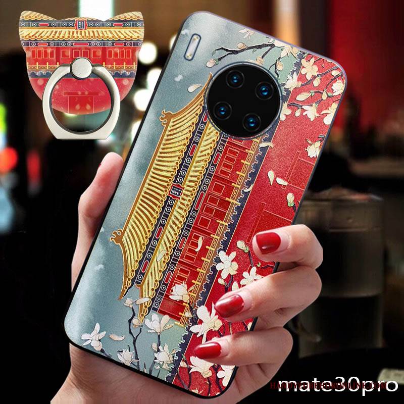 Hülle Huawei Mate 30 Pro Silikon Chinesische Art Wind, Case Huawei Mate 30 Pro Kreativ Persönlichkeit Trendmarke