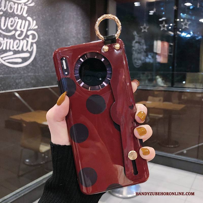 Hülle Huawei Mate 30 Pro Silikon Neu Anti-sturz, Case Huawei Mate 30 Pro Schutz Wellenpunkt Rot