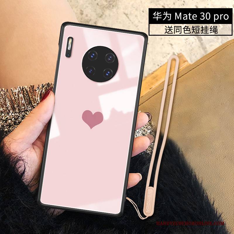 Hülle Huawei Mate 30 Pro Silikon Schlank Handyhüllen, Case Huawei Mate 30 Pro Taschen Rosa Anti-sturz