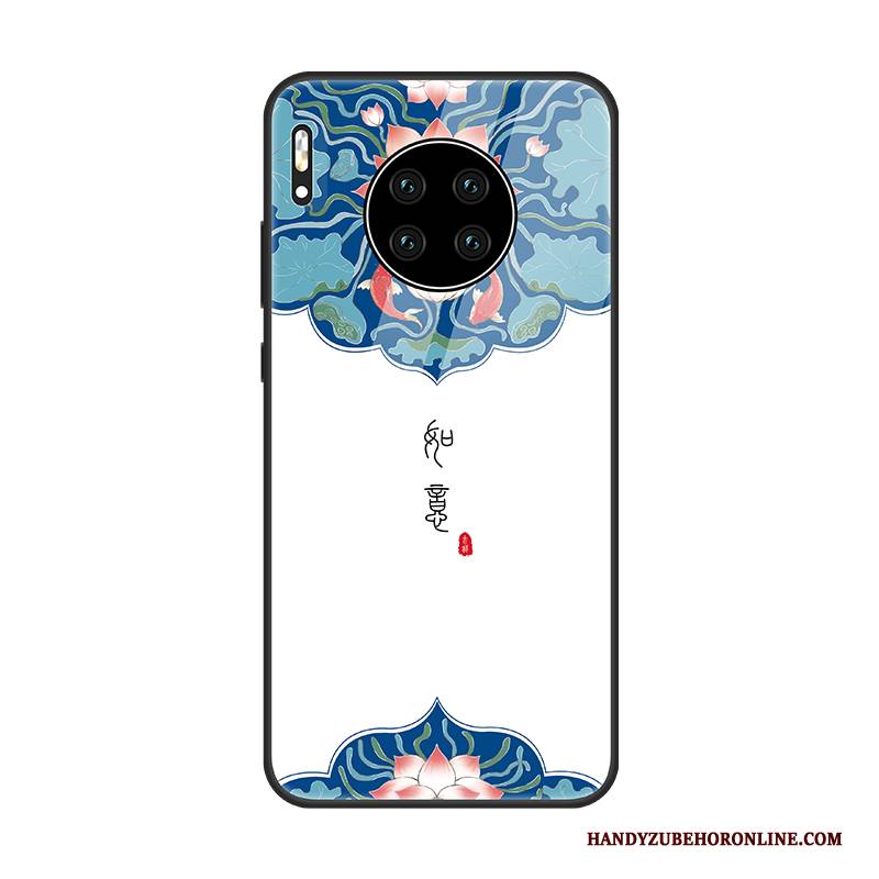 Hülle Huawei Mate 30 Retro Neu Wind, Case Huawei Mate 30 Schutz Chinesische Art Handyhüllen