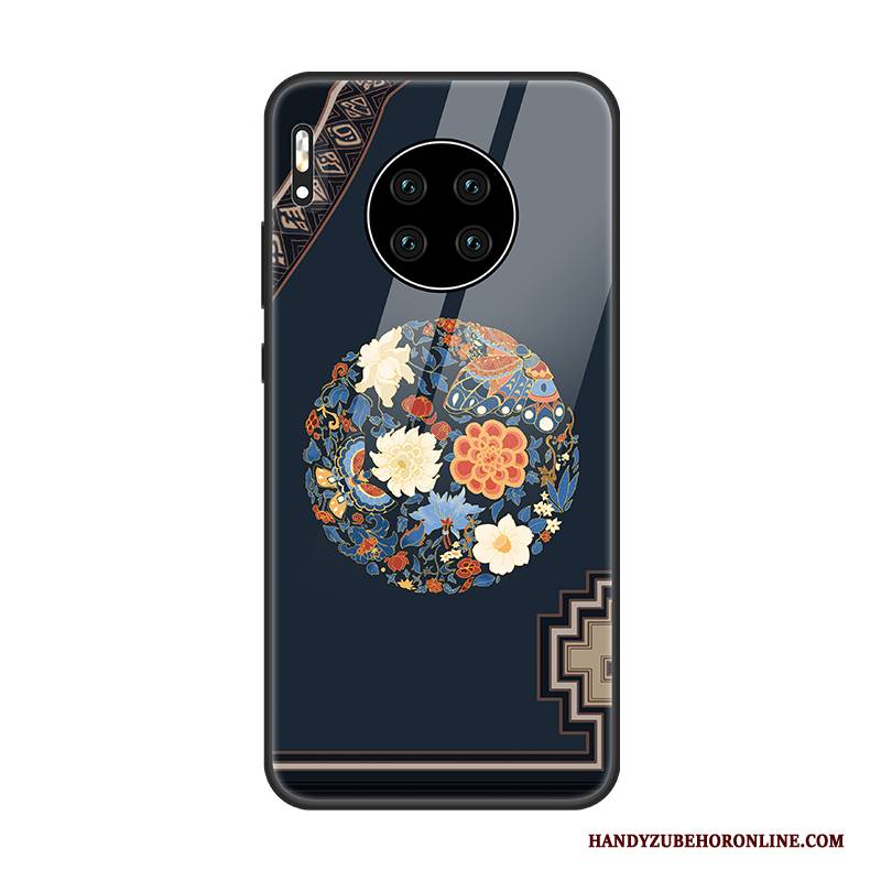 Hülle Huawei Mate 30 Retro Neu Wind, Case Huawei Mate 30 Schutz Chinesische Art Handyhüllen