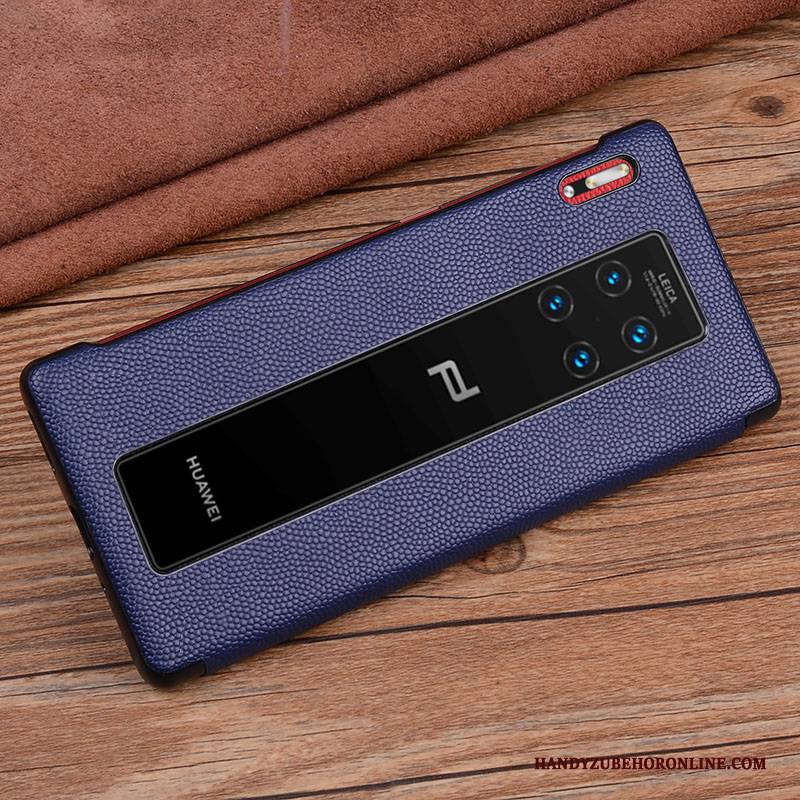 Hülle Huawei Mate 30 Rs Leder Blau Handyhüllen, Case Huawei Mate 30 Rs Folio Schlafsaal