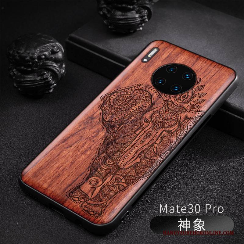 Hülle Huawei Mate 30 Taschen Angepasst Anti-sturz, Case Huawei Mate 30 Aus Holz Neu Trend