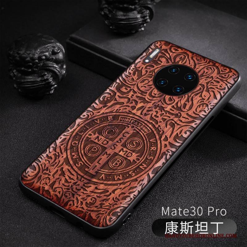 Hülle Huawei Mate 30 Taschen Angepasst Anti-sturz, Case Huawei Mate 30 Aus Holz Neu Trend