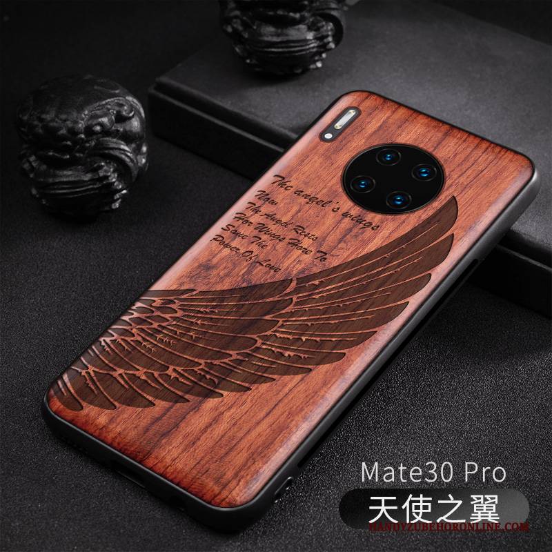 Hülle Huawei Mate 30 Taschen Angepasst Anti-sturz, Case Huawei Mate 30 Aus Holz Neu Trend