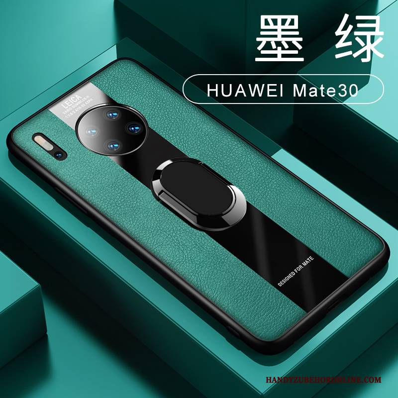 Hülle Huawei Mate 30 Taschen Handyhüllen Magnetismus, Case Huawei Mate 30 Lederhülle Anti-sturz Grün