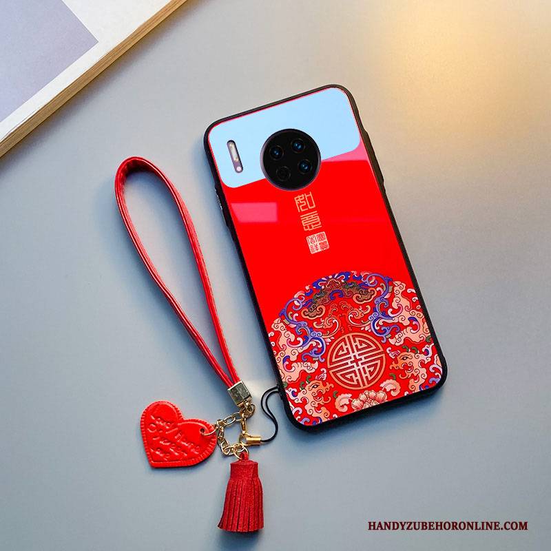 Hülle Huawei Mate 30 Taschen Handyhüllen Ratte, Case Huawei Mate 30 Silikon Netto Rot Anti-sturz