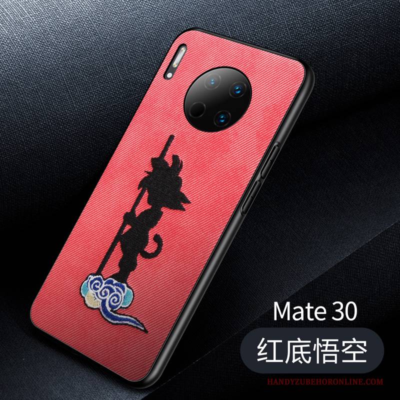 Hülle Huawei Mate 30 Weiche Super Stickerei, Case Huawei Mate 30 Kreativ Chinesische Art Membran