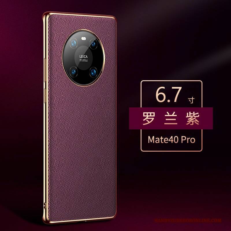 Hülle Huawei Mate 40 Pro Schutz Lila High-end, Case Huawei Mate 40 Pro Taschen Handyhüllen Anti-sturz