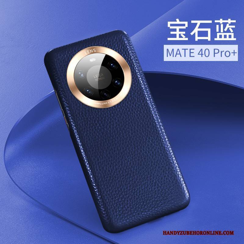 Hülle Huawei Mate 40 Pro+ Taschen High-end Kuh, Case Huawei Mate 40 Pro+ Leder Neu Schlank