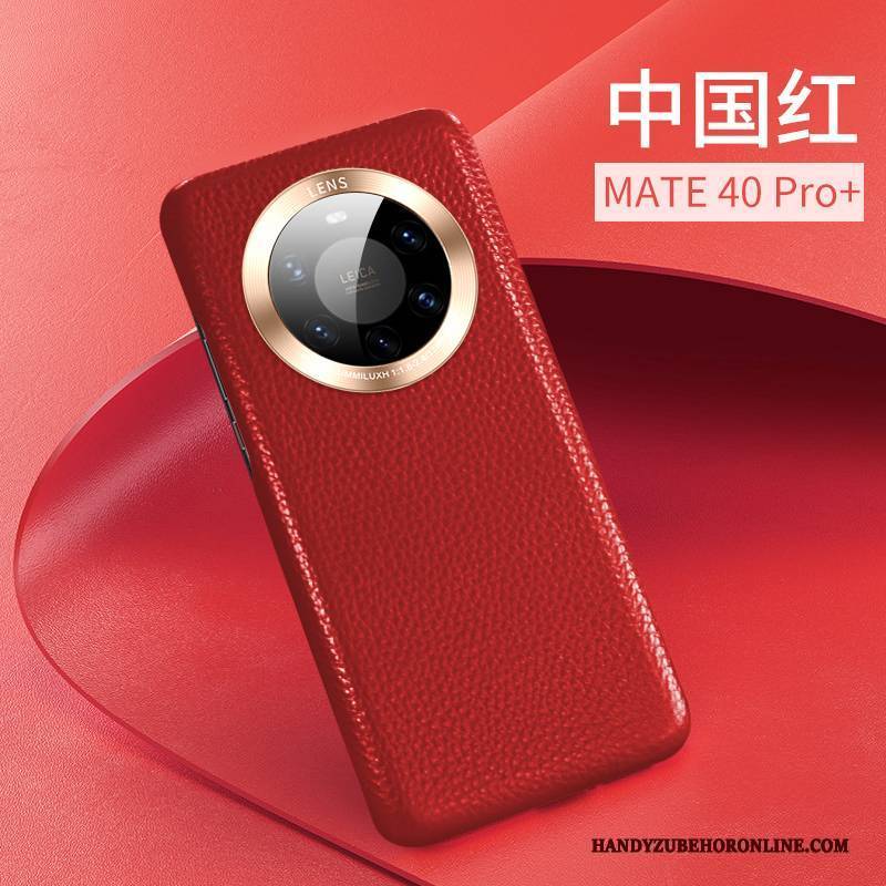 Hülle Huawei Mate 40 Pro+ Taschen High-end Kuh, Case Huawei Mate 40 Pro+ Leder Neu Schlank