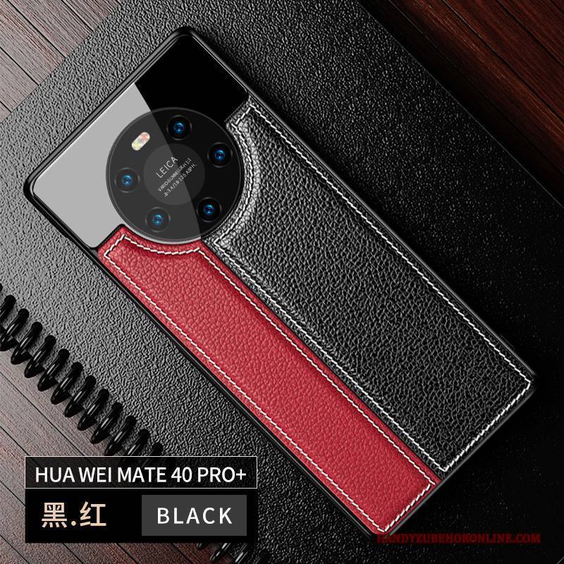 Hülle Huawei Mate 40 Pro+ Taschen Muster Persönlichkeit, Case Huawei Mate 40 Pro+ Leder Rot Anti-sturz