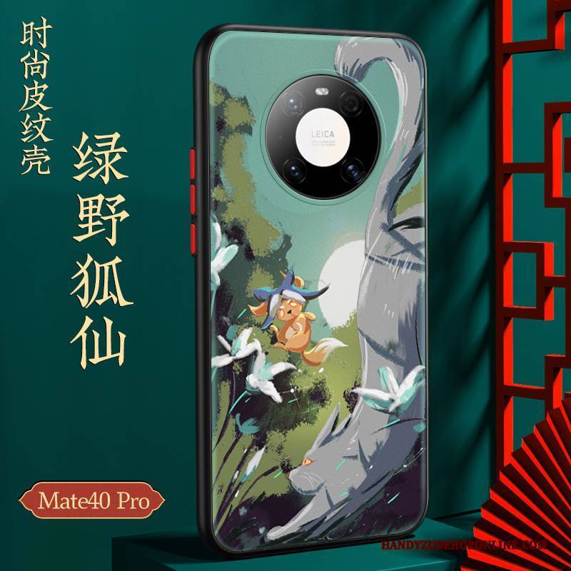 Hülle Huawei Mate 40 Pro Taschen Trendmarke High-end, Case Huawei Mate 40 Pro Kreativ Chinesische Art Grün