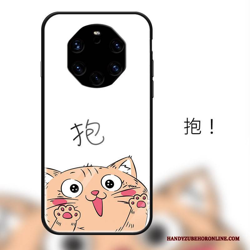 Hülle Huawei Mate 40 Rs Karikatur Katzen Spiegel, Case Huawei Mate 40 Rs Schutz Nette Liebhaber