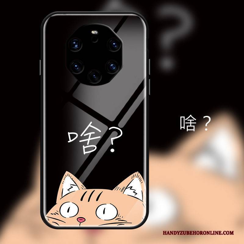 Hülle Huawei Mate 40 Rs Karikatur Katzen Spiegel, Case Huawei Mate 40 Rs Schutz Nette Liebhaber