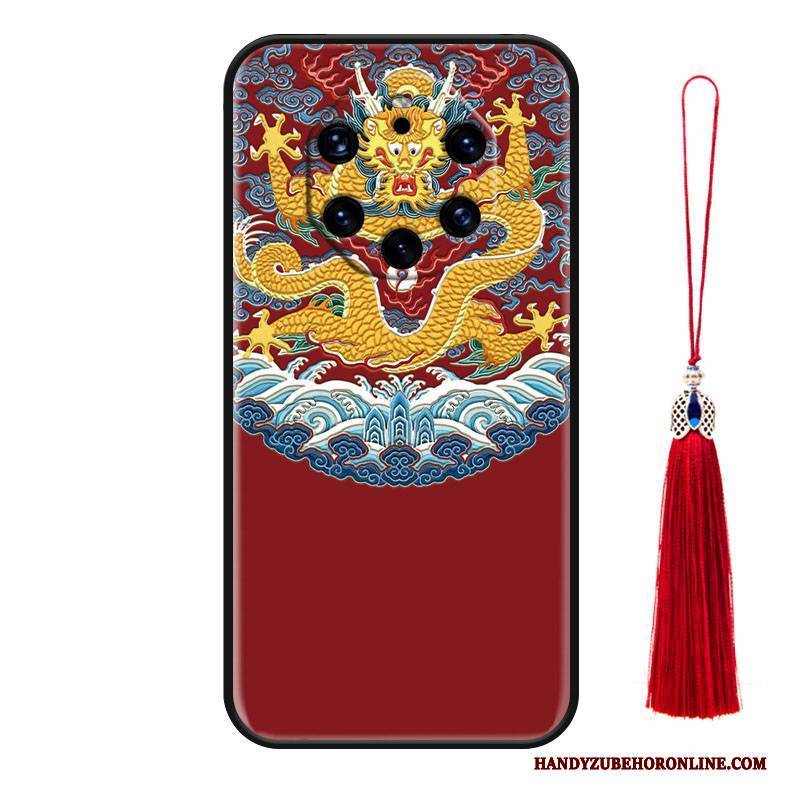 Hülle Huawei Mate 40 Rs Schutz Wind Persönlichkeit, Case Huawei Mate 40 Rs Retro Quaste Chinesische Art