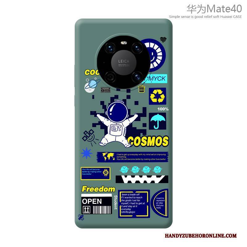 Hülle Huawei Mate 40 Silikon Anti-sturz Handyhüllen, Case Huawei Mate 40 Karikatur Blau Neu