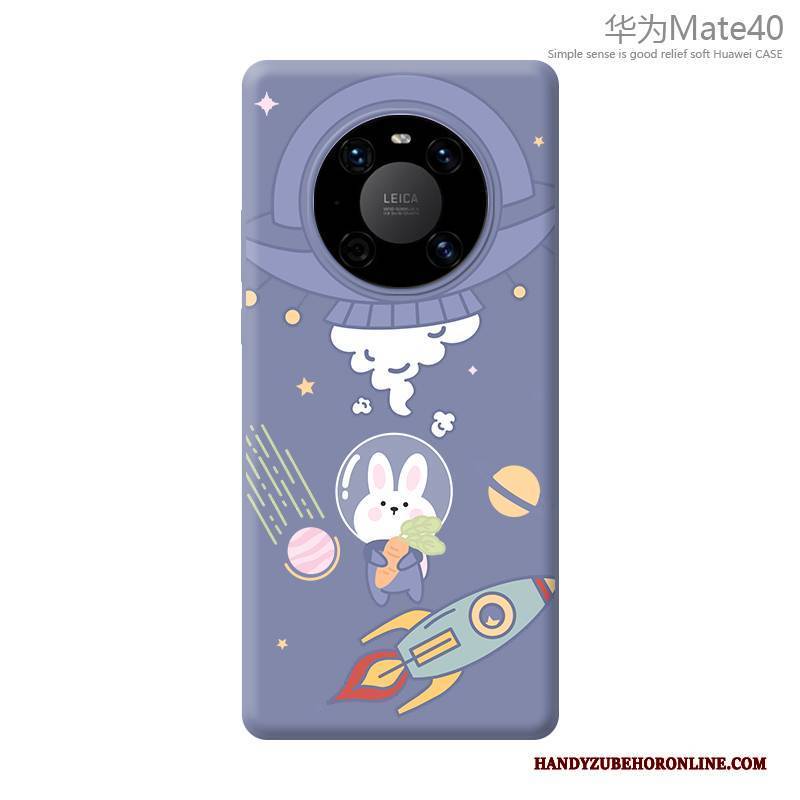 Hülle Huawei Mate 40 Silikon Anti-sturz Handyhüllen, Case Huawei Mate 40 Karikatur Blau Neu