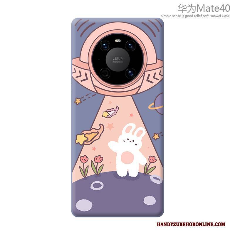 Hülle Huawei Mate 40 Silikon Anti-sturz Handyhüllen, Case Huawei Mate 40 Karikatur Blau Neu