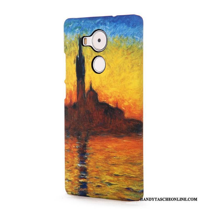 Hülle Huawei Mate 8 Farbe Schwer Pfingstrose, Case Huawei Mate 8 Kreativ Abstraktion Kunst