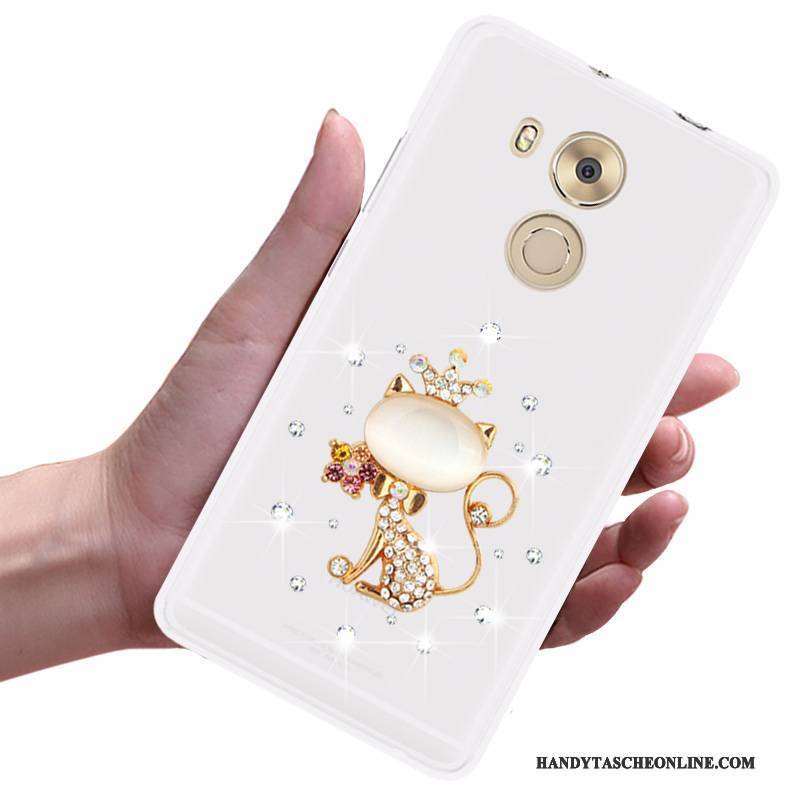 Hülle Huawei Mate 8 Kreativ Handyhüllen Anti-sturz, Case Huawei Mate 8 Silikon Trend Weiß