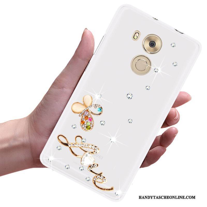 Hülle Huawei Mate 8 Kreativ Handyhüllen Anti-sturz, Case Huawei Mate 8 Silikon Trend Weiß