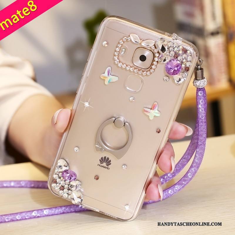 Hülle Huawei Mate 8 Schutz Lila Ring, Case Huawei Mate 8 Silikon Handyhüllen