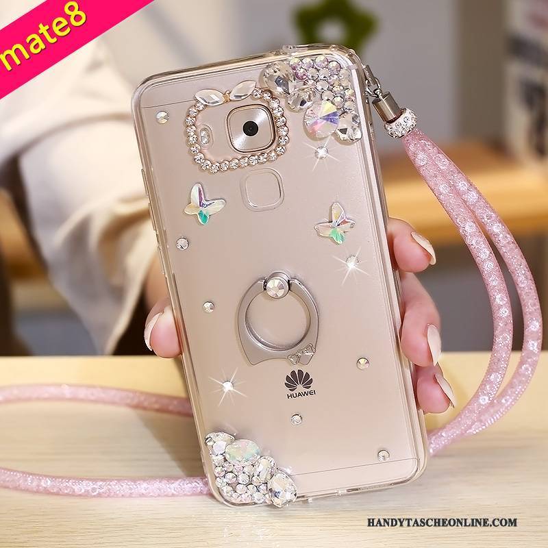 Hülle Huawei Mate 8 Schutz Lila Ring, Case Huawei Mate 8 Silikon Handyhüllen