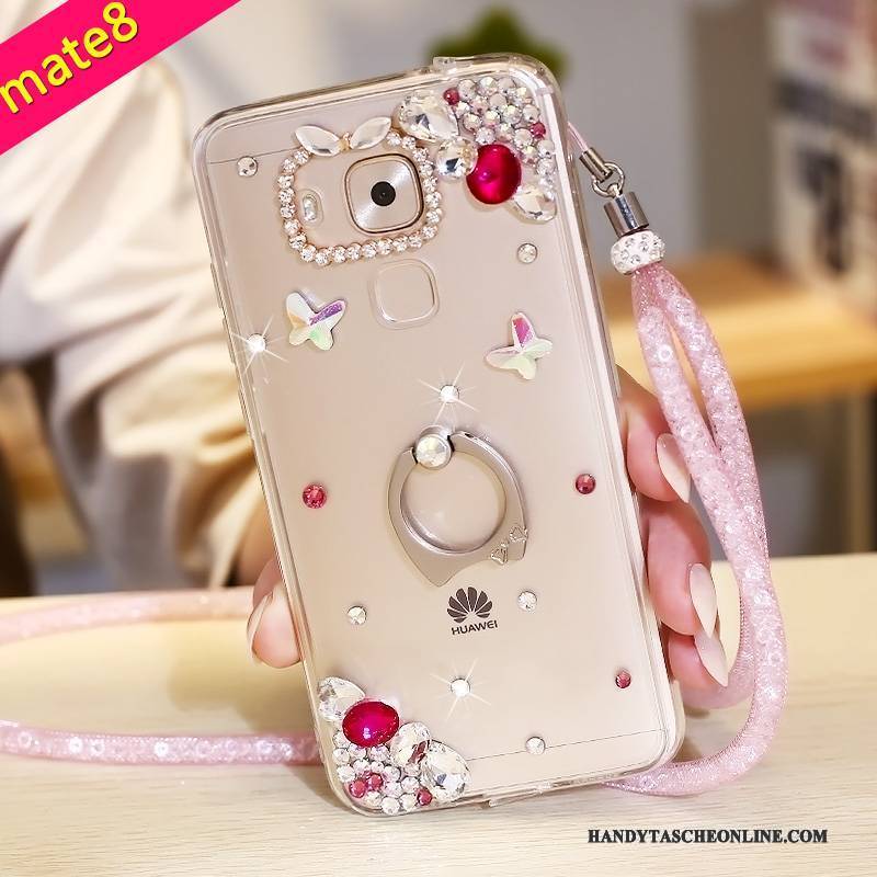 Hülle Huawei Mate 8 Schutz Lila Ring, Case Huawei Mate 8 Silikon Handyhüllen