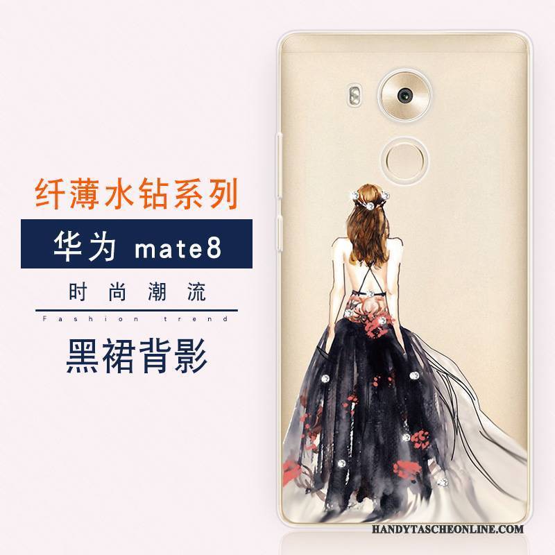 Hülle Huawei Mate 8 Schutz Neu Handyhüllen, Case Huawei Mate 8 Strass Trend Anti-sturz