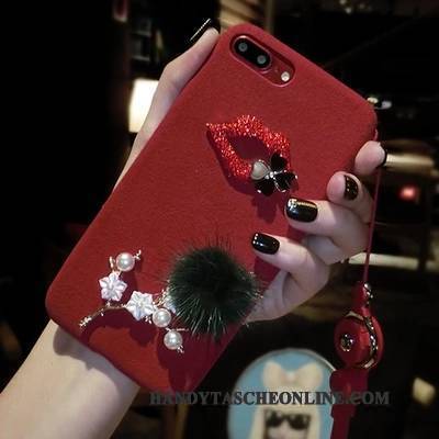 Hülle Huawei Mate 8 Strass Hängende Verzierungen Lippen, Case Huawei Mate 8 Kreativ Plüsch Trend