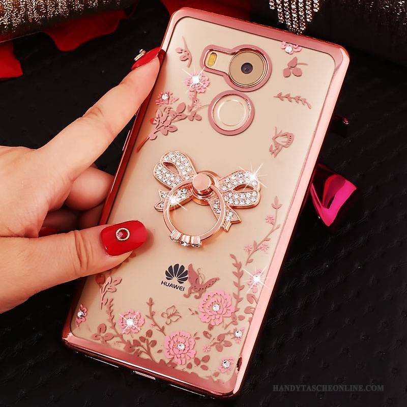 Hülle Huawei Mate 8 Taschen Anti-sturz Rosa, Case Huawei Mate 8 Strass Handyhüllen Trend