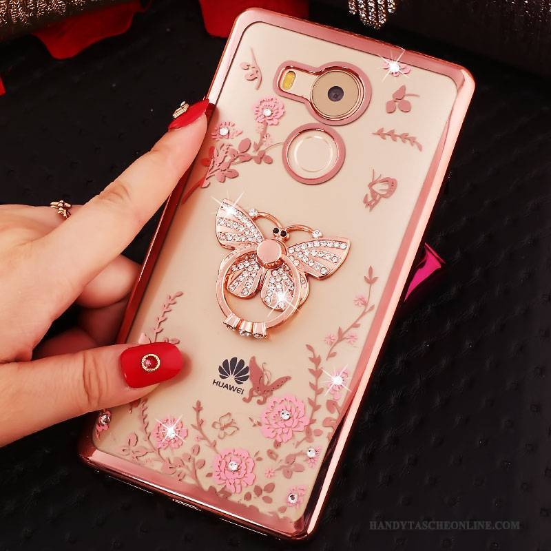 Hülle Huawei Mate 8 Taschen Anti-sturz Rosa, Case Huawei Mate 8 Strass Handyhüllen Trend