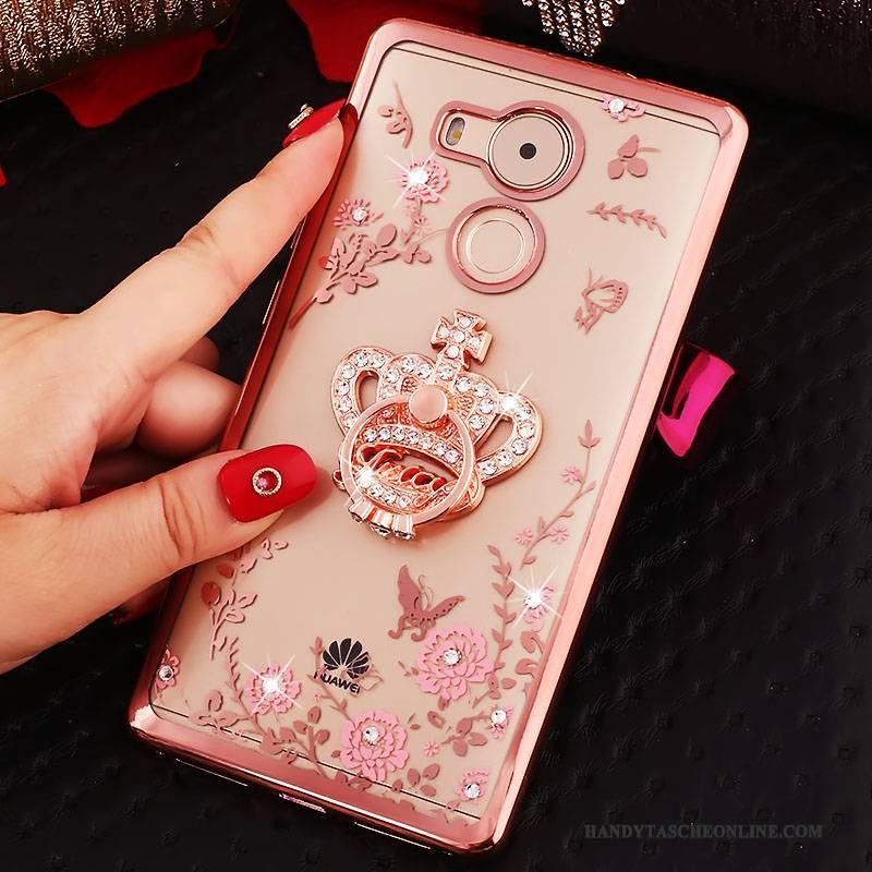 Hülle Huawei Mate 8 Taschen Anti-sturz Rosa, Case Huawei Mate 8 Strass Handyhüllen Trend