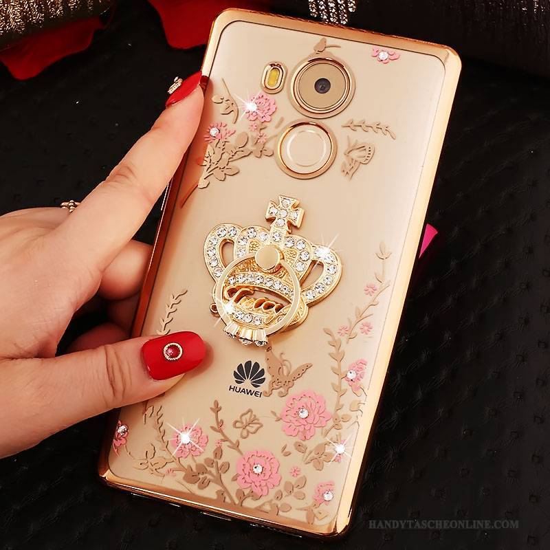 Hülle Huawei Mate 8 Taschen Anti-sturz Rosa, Case Huawei Mate 8 Strass Handyhüllen Trend