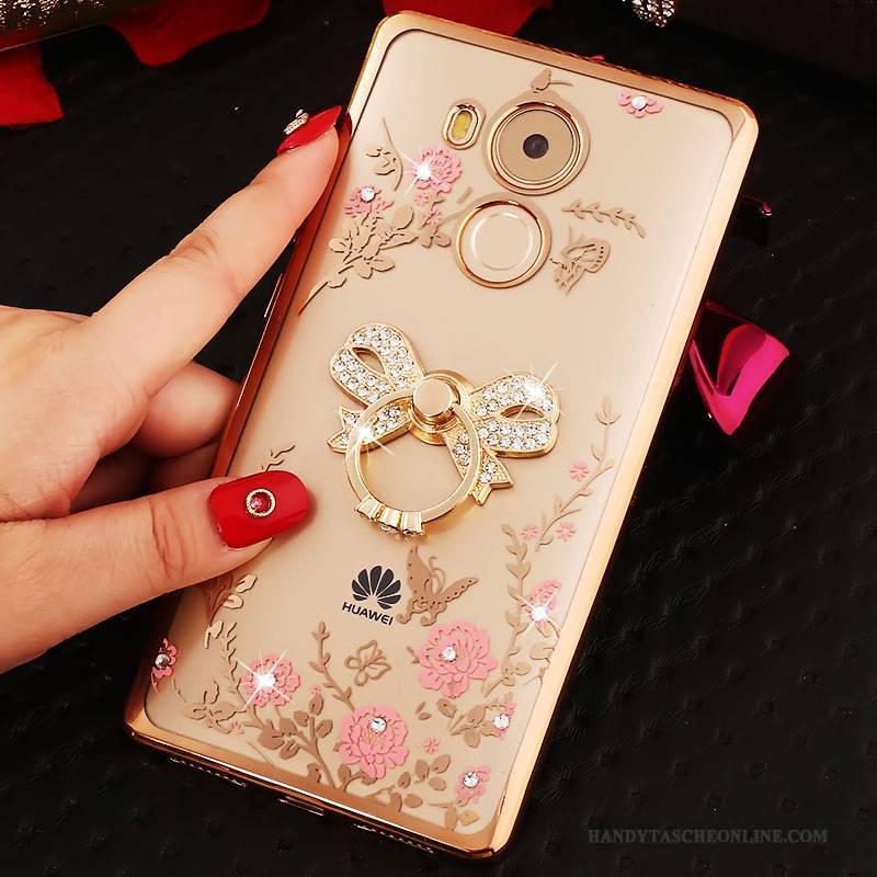 Hülle Huawei Mate 8 Taschen Anti-sturz Rosa, Case Huawei Mate 8 Strass Handyhüllen Trend