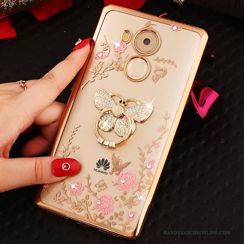 Hülle Huawei Mate 8 Taschen Anti-sturz Rosa, Case Huawei Mate 8 Strass Handyhüllen Trend