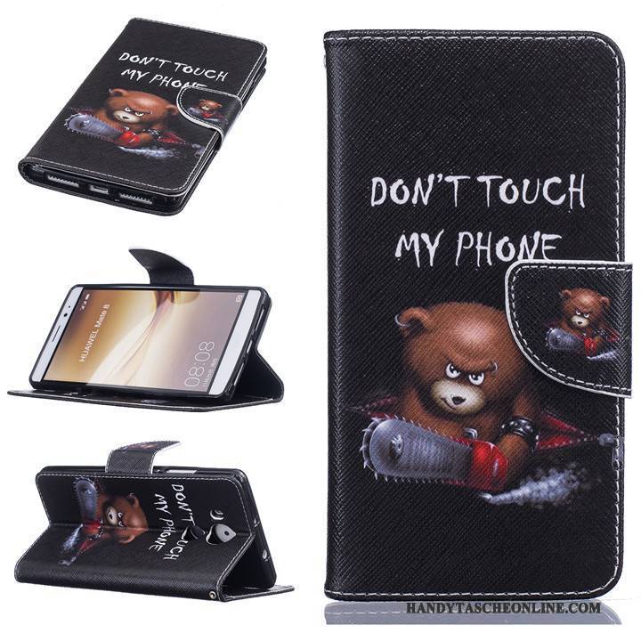 Hülle Huawei Mate 9 Folio Anti-sturz Schwarz, Case Huawei Mate 9 Taschen