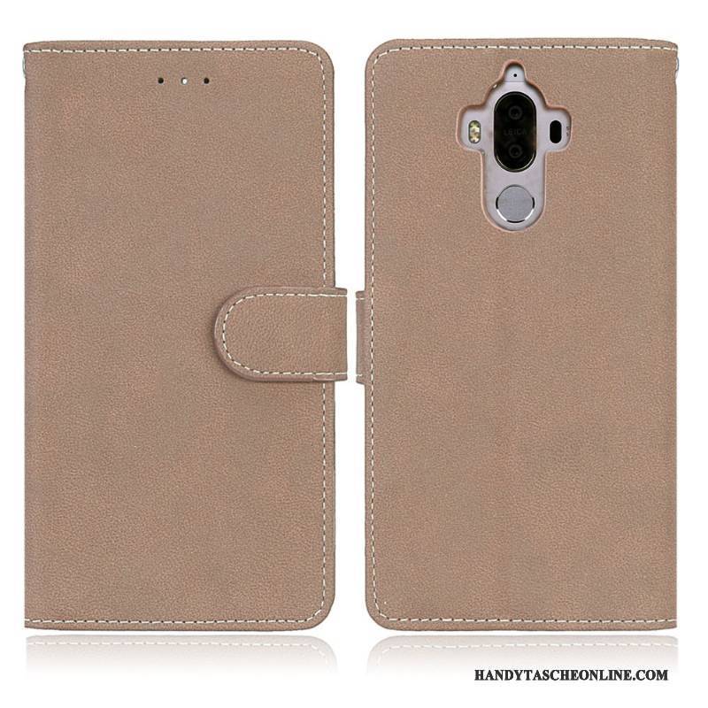 Hülle Huawei Mate 9 Geldbörse Handyhüllen Nubuck, Case Huawei Mate 9 Folio Karte Anti-sturz