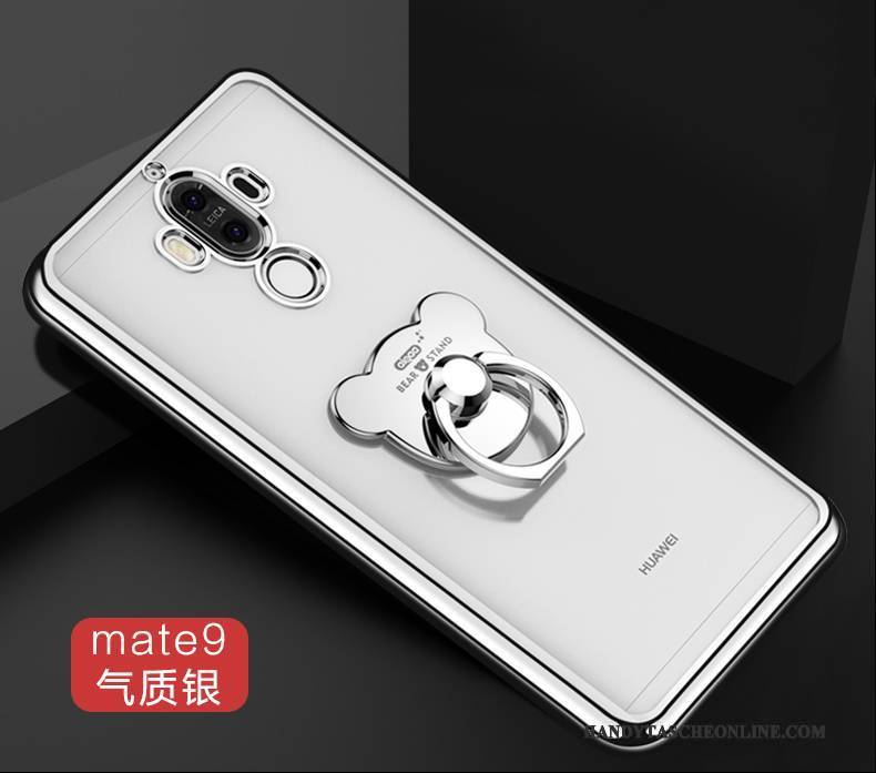 Hülle Huawei Mate 9 Halterung Handyhüllen Ring, Case Huawei Mate 9 Silikon Anti-sturz Gold