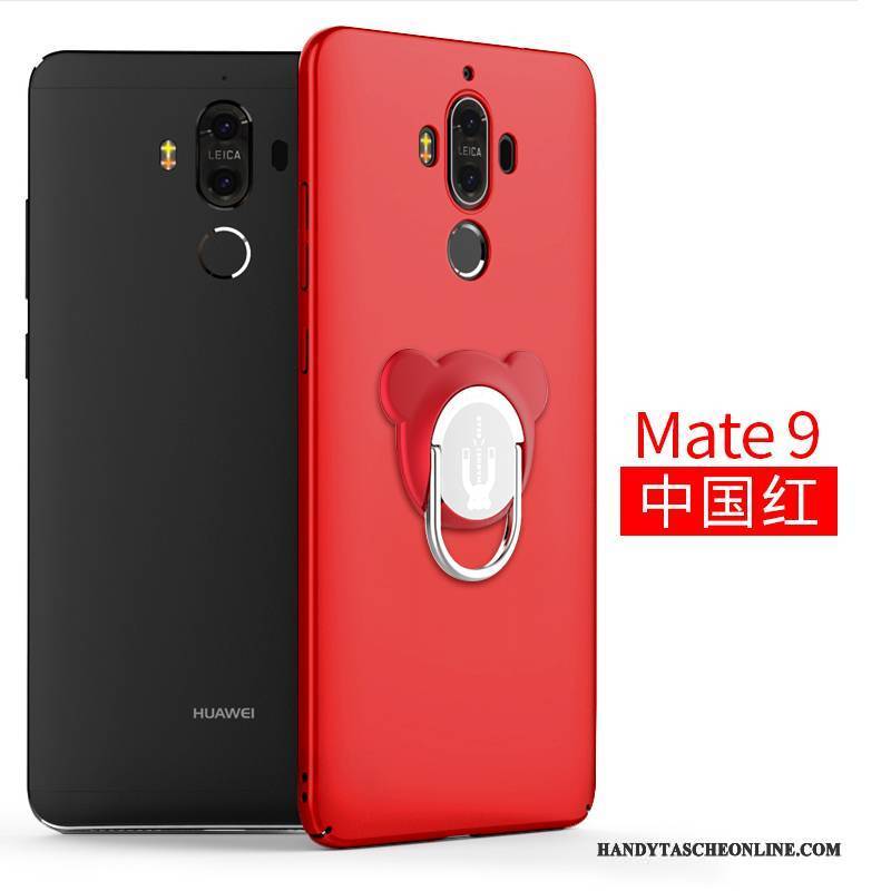 Hülle Huawei Mate 9 Kreativ Magnetismus Persönlichkeit, Case Huawei Mate 9 Handyhüllen Rot