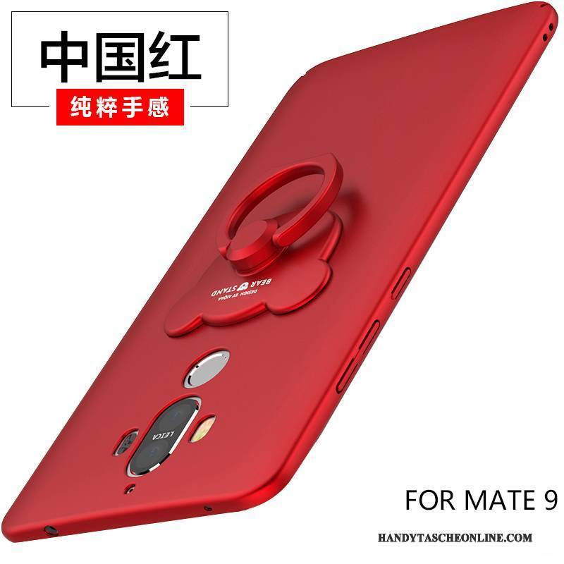 Hülle Huawei Mate 9 Kreativ Magnetismus Persönlichkeit, Case Huawei Mate 9 Handyhüllen Rot