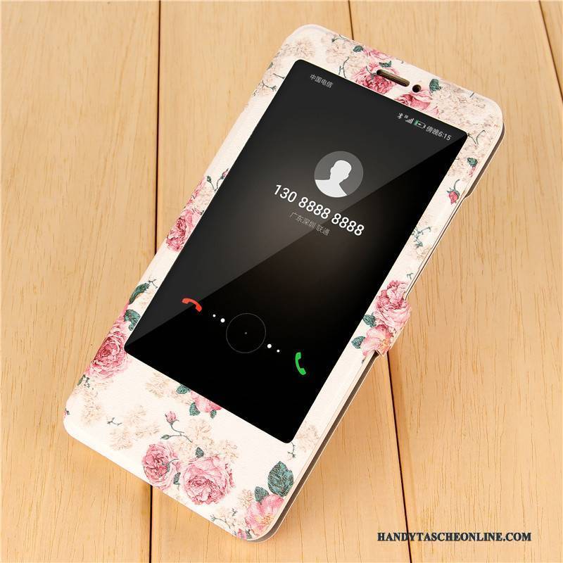 Hülle Huawei Mate 9 Lederhülle Rosa Handyhüllen, Case Huawei Mate 9 Karikatur