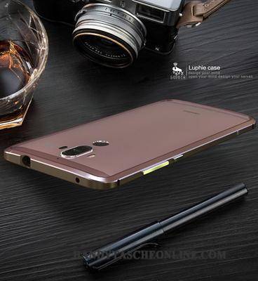 Hülle Huawei Mate 9 Metall Grenze Schlank, Case Huawei Mate 9 Schutz Rosegold Anti-sturz