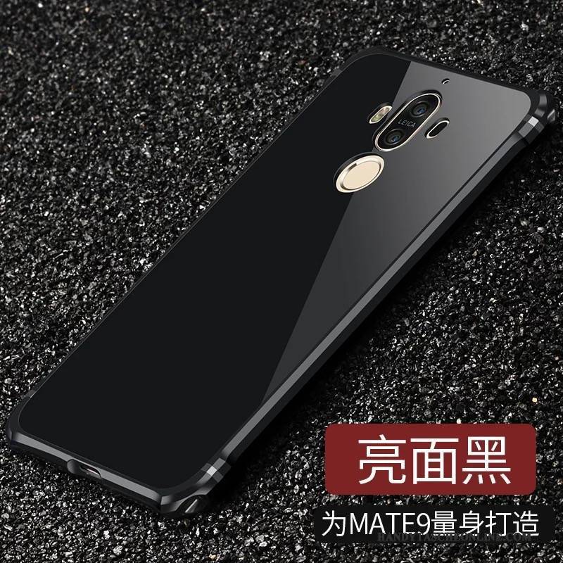 Hülle Huawei Mate 9 Metall Handyhüllen Schwarz, Case Huawei Mate 9 Schutz