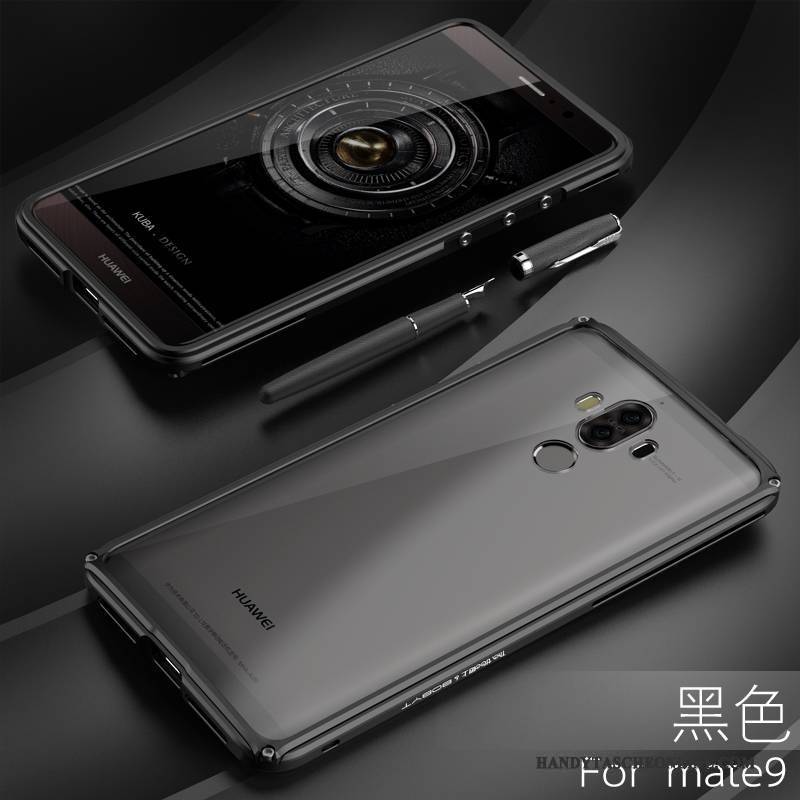 Hülle Huawei Mate 9 Metall Handyhüllen Silber, Case Huawei Mate 9 Schutz Grenze