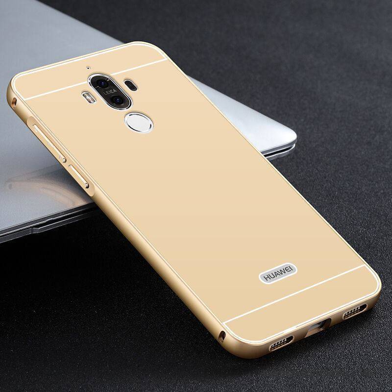 Hülle Huawei Mate 9 Metall Mesh Gold, Case Huawei Mate 9 Grenze Handyhüllen