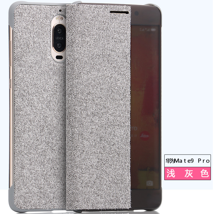 Hülle Huawei Mate 9 Pro Folio Anti-sturz Grau, Case Huawei Mate 9 Pro Lederhülle Dunkel Windows